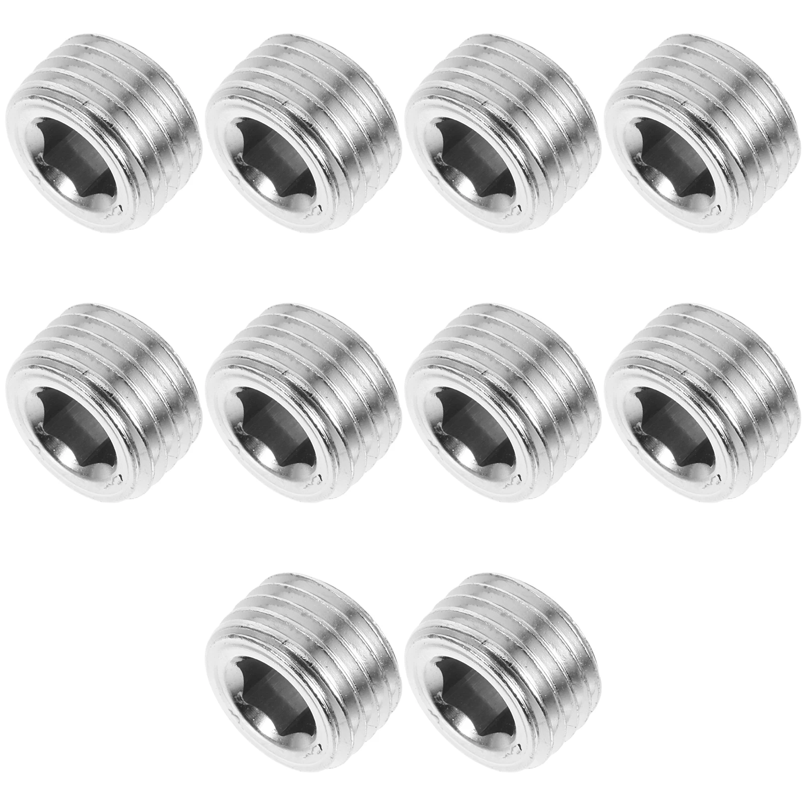 

10pcs Waterproof Plug Sealing Strip Door Gap Thread Repair Kit Head Pipe Fitting Plug Pneumatic Connector Silver