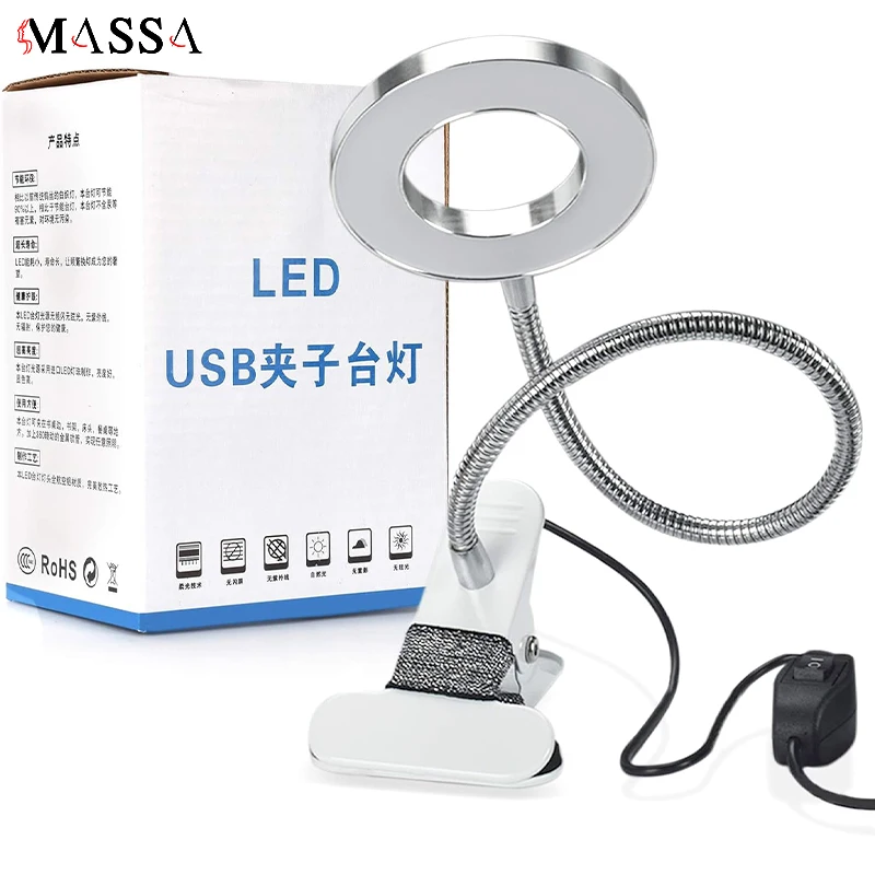 Lámpara de pestañas USB, luz LED fría y cálida, luz de dos colores, salón de belleza especial, injerto de pestañas postizas, lámparas de extensión, herramientas de maquillaje