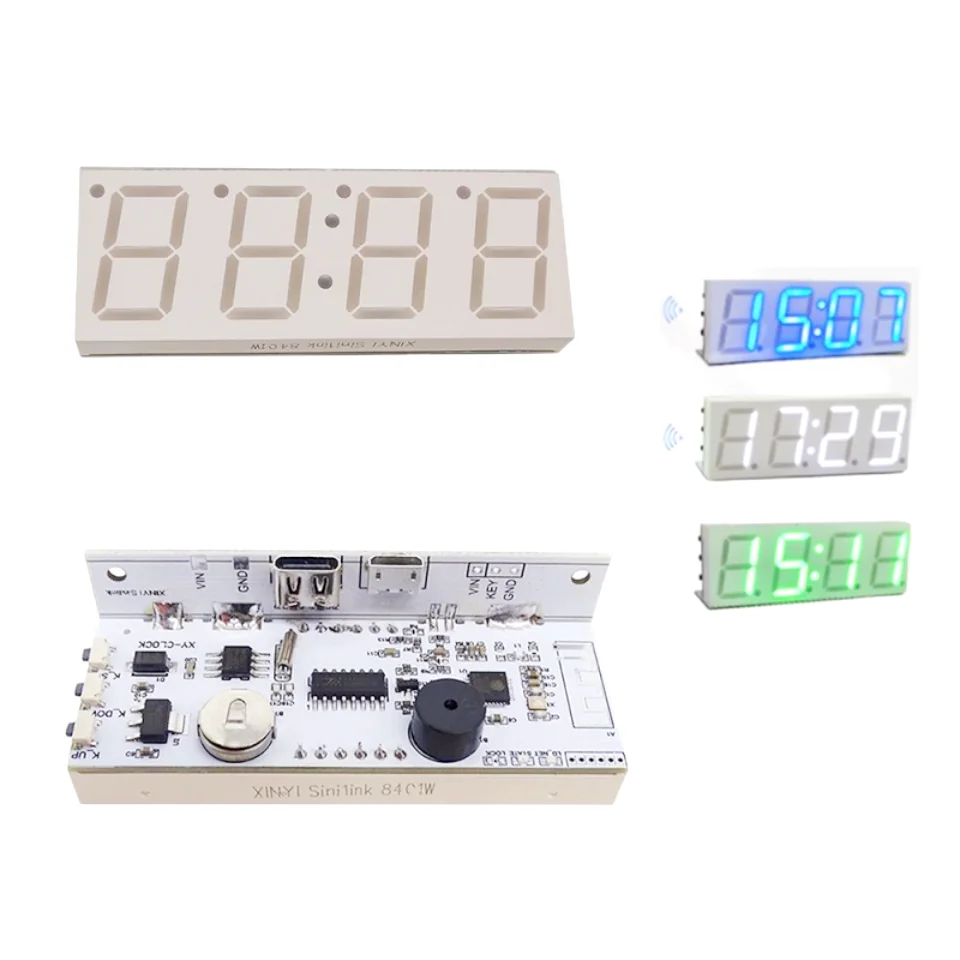 WiFi timing clock module   Bluetooth audio player automatic clock DIY digital electronic clock wireless network timing