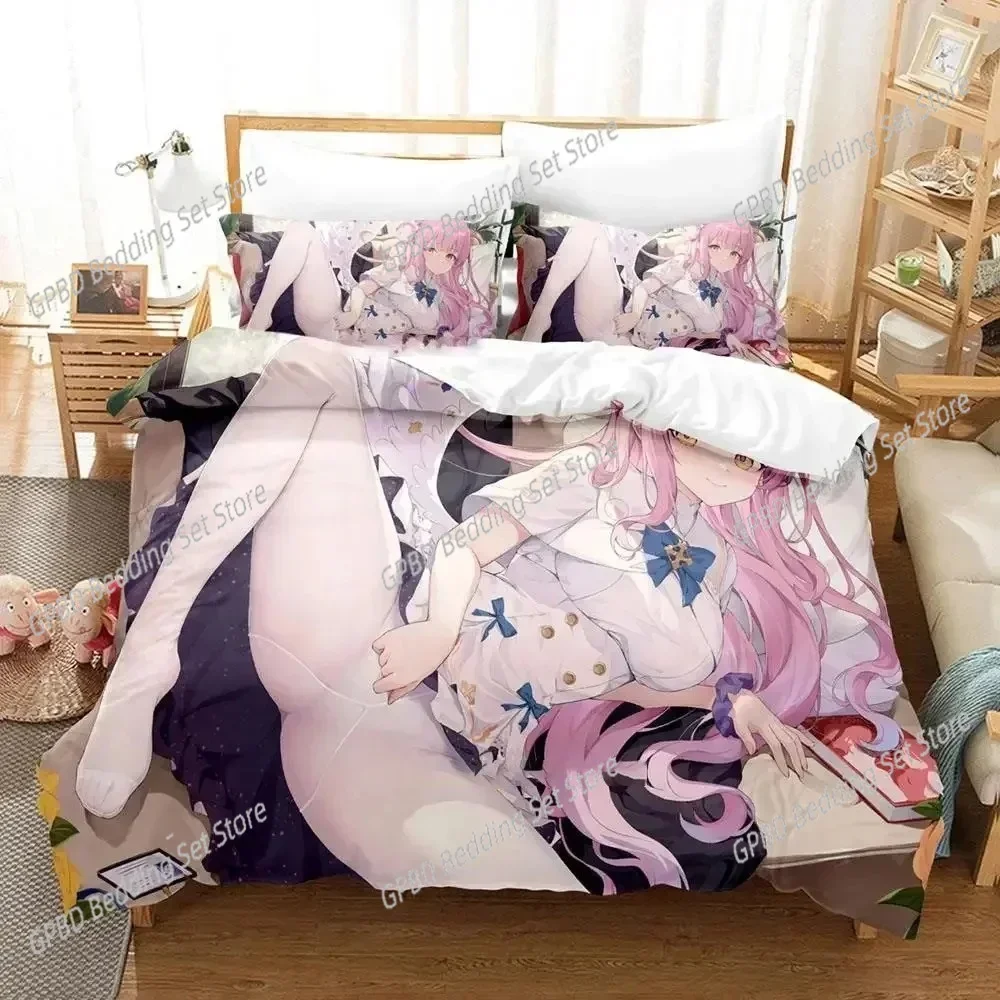 Anime Misono Mika Blue Archive Comfortable Duvet Quilt Cover Pillowcase Bedding Set Children Bedroom Decoration Home Textile
