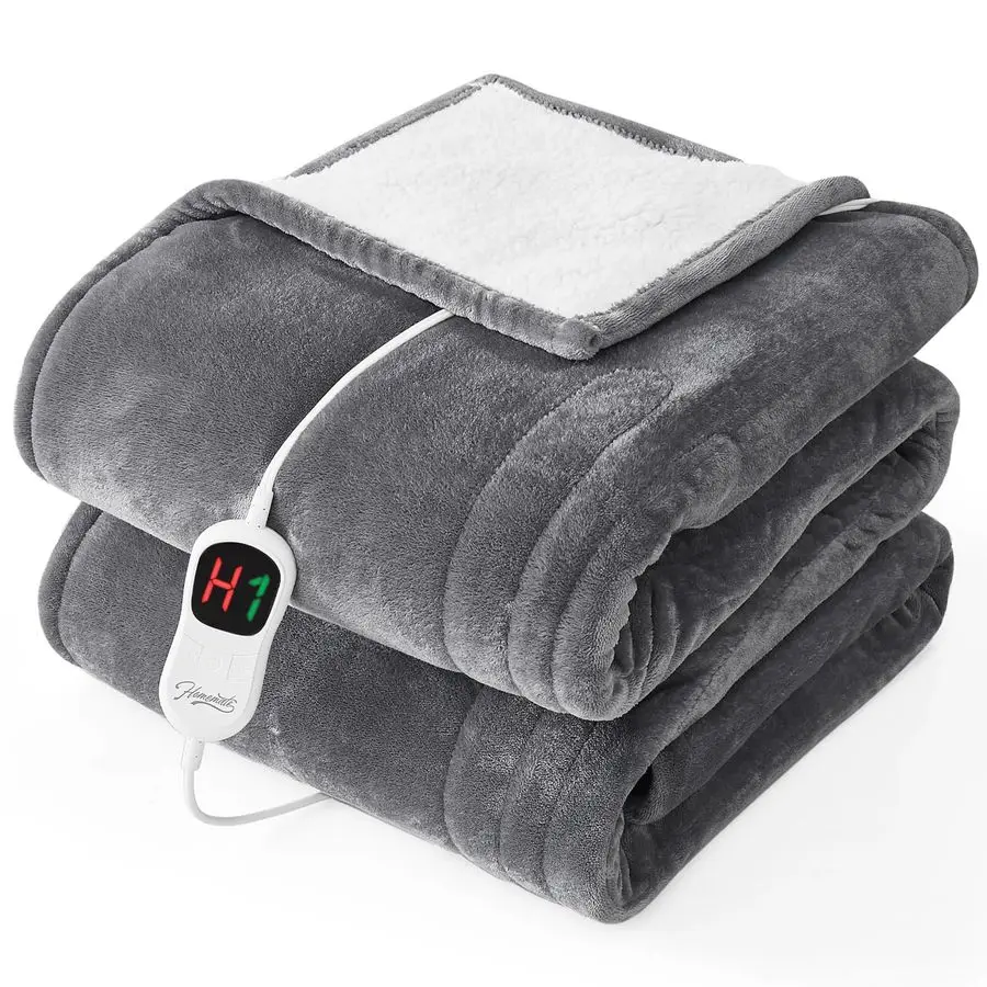 

Electric Heated Blanket Twin 62 x84 Heating Bed Blankets Throw with 10 Heating Levels 8 Hours Auto Off Fast Heating OverHeated