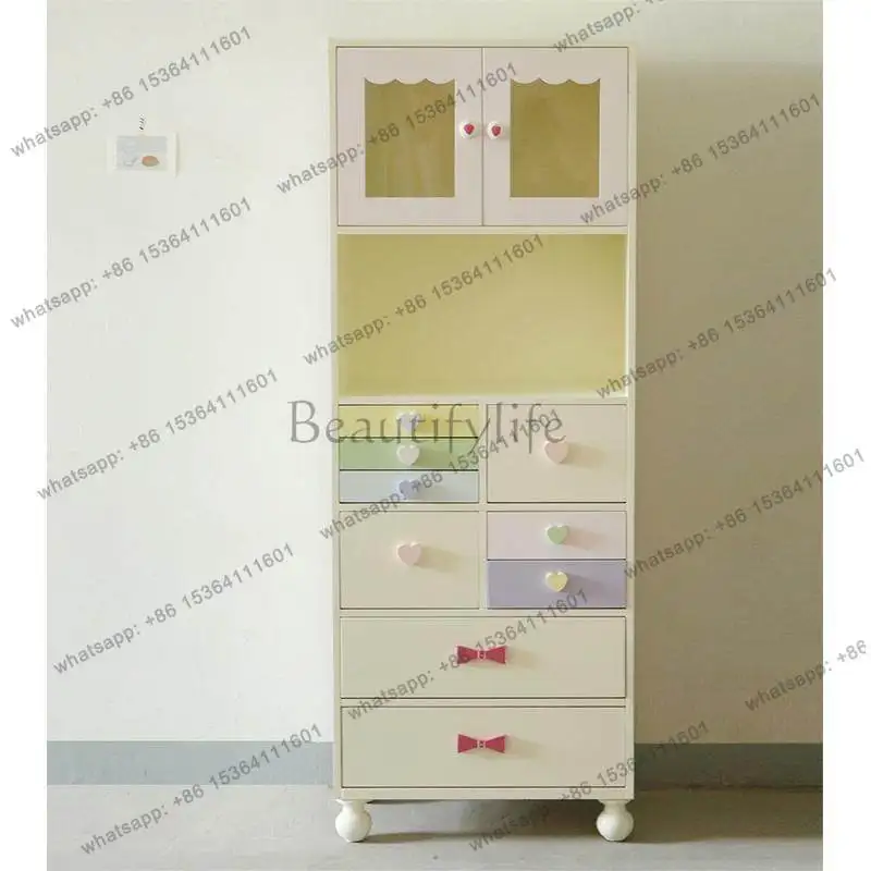 Cream Wind Cabinet Dopamine Coffee Side Cabinet Handbook Classification