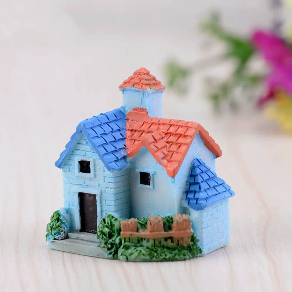 Woodland Mini Micro Landscape Villa House Castle Figurines Fairy Garden Decoration Miniature Ornaments