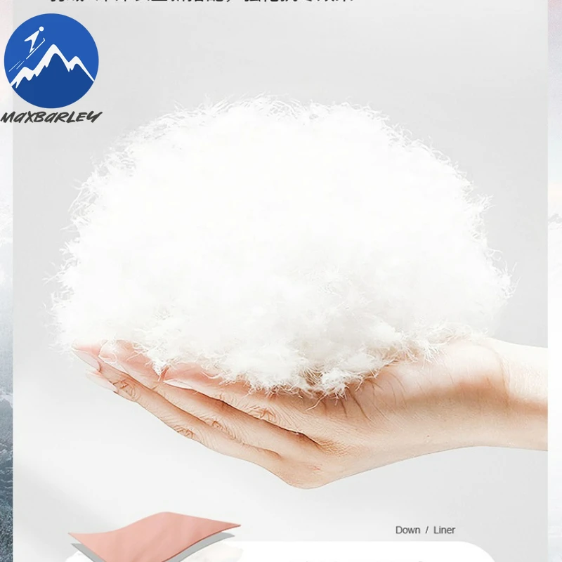 Maxbarley Premium Mens Down Jacket Fashion Hooded Long Splicing Ski Lightweight Down Coat Travel Anti-Cold Autumn Winter Parka