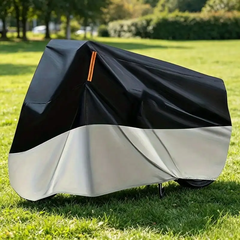 Motorcycle Cover Heavy‑Duty Waterproof UV‑Resistant Motorbike Cover, All‑Weather Dust Rain Protector for Outdoor Parking Storage