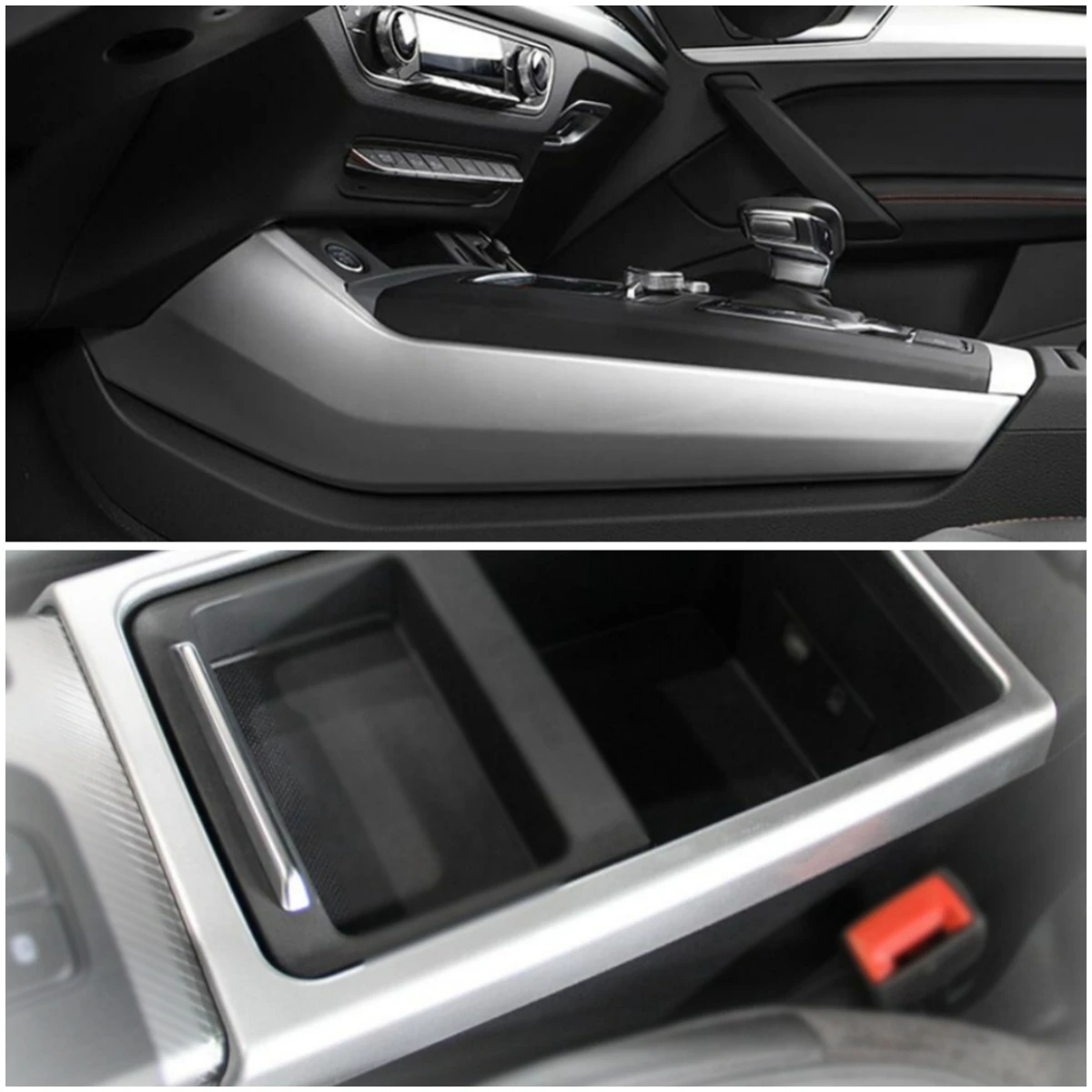 

Центральный держатель для чашки с водой, комплект декоративной крышки, отделка из матового/углеродного волокна из АБС-пластика для Audi Q5 2018-2022, аксессуары для интерьера