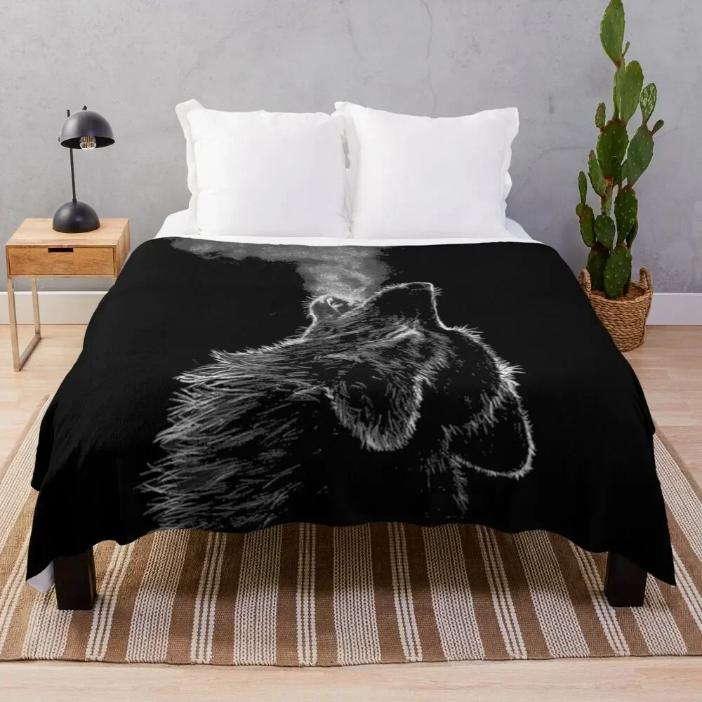 

Wolf Throw Blanket Flannel Decoratives Beach Blankets