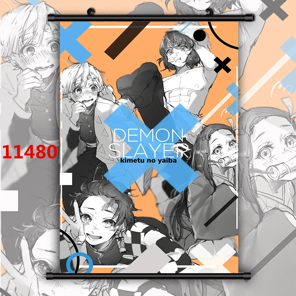 Manga Canvas Painting Posters Room Decor Kimetsu No Yaiba Demon Slayer Kochou Shinobu Kanroji Picture Wall Art Print Home Decor