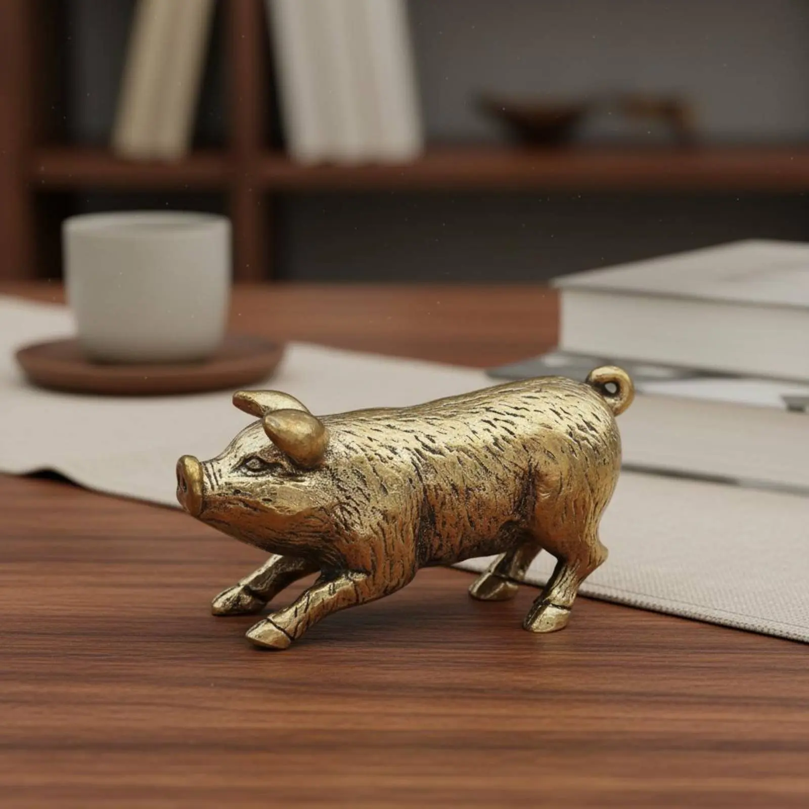 Chinese Astrological Brass Figurine Detailed Craftsmanship Sturdy Copper Creature Figure Feng Shui Good Luck Decoration