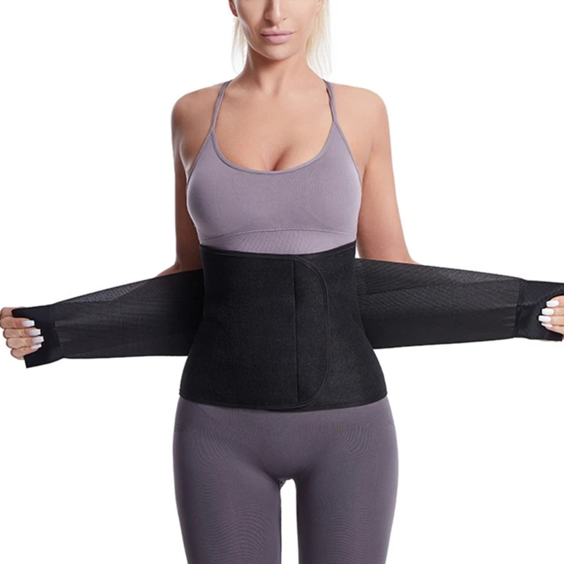 Postpartum Belly Band Abdominal Binder Post Surgery-Compression Wrap C-Section Recovery Support Belt Black S-XXXL