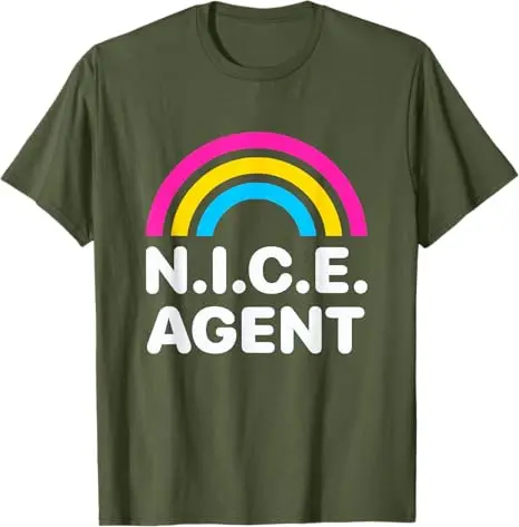 Nice Agent Official Happy Member Protest Costume T-Shirt Spread Happy Love Y2k Saying Tee Social Casual Humor Fans Novelty Gifts