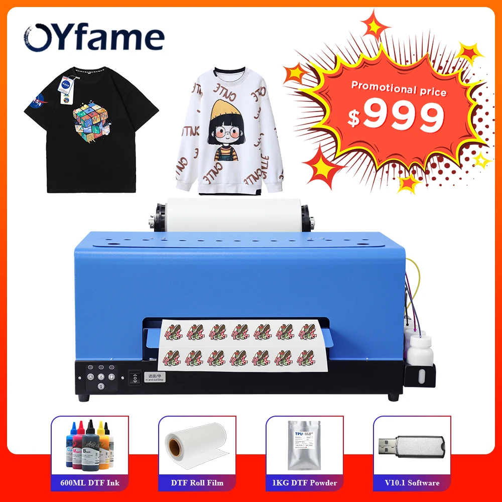 

OYfame A3 DTF Printer impresora dtf A3 For Epson L805 DTF Printer Directly To Film t shirt Printing Machine A3 for jean hoodies