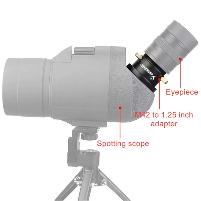 Переходник M42 «мама» на 1,25 дюйма с адаптером телескопа с наружной резьбой M42 для зрительной трубы/телескопа для фотографии