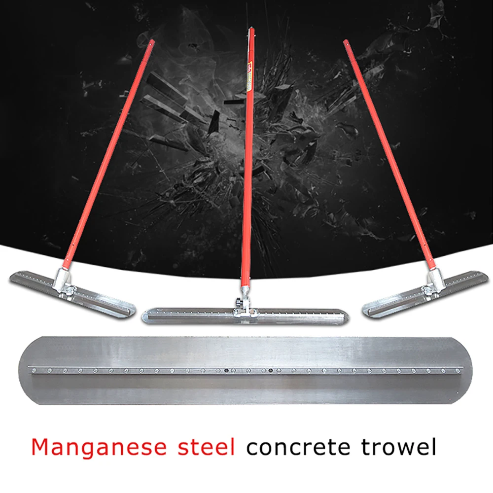 Concrete Leveling Machine Lengthened Manual Push-Pull Leveling Cement Road Leveling Machine Manganese Steel Trowel 100-120cm