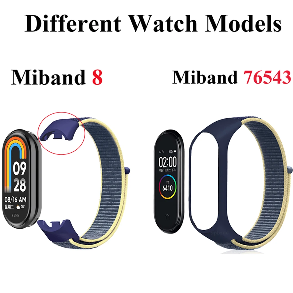 Bracelet for mi band 9 8 7 Strap Nylon Sport loop watch Belt pulsera correa Mi band 4 Wristband xiaomi Mi band 5 6 3 Bracelet