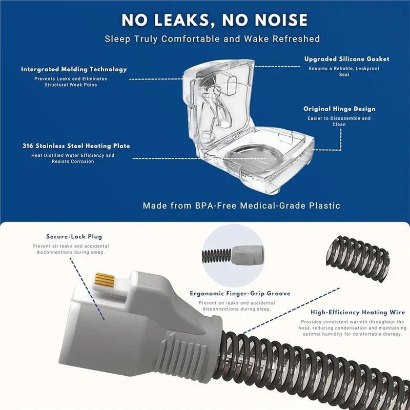 A74E-Climate Line Air Hose For Airsense 11 S11 Hose & Water Chamber Kit For Airsense 11 Heated Tube