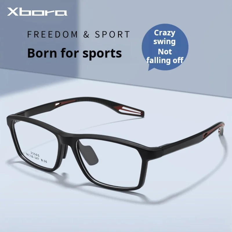 

Xbora Men Sport Glasses Frames TR90 Eyewear Outdoor Sports Rectangle Frame Myopia Prescription Cycling Eyeglasses Hot 25505M