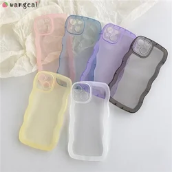 Caso Colorido Onda Colorida, Cores Criativas Doces, Caso Colorido Simples para iPhone 15, 14 Plus, 11, 12, 13, 15, 14 Pro Max, XS, XR, X, 7, 8 Mais, SE