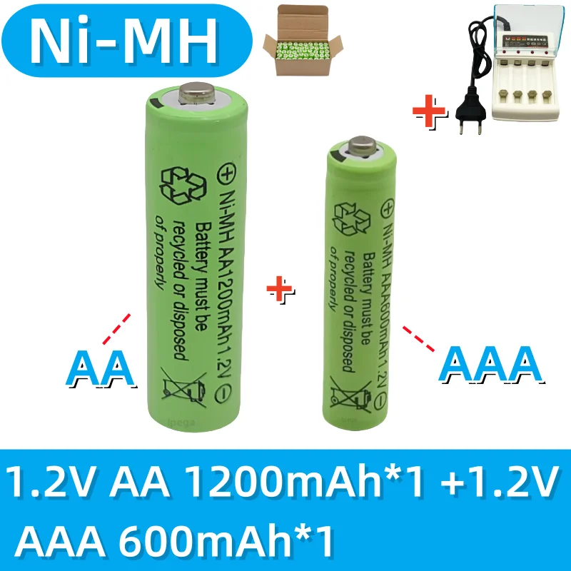 Rechargeable battery 1.2V AA 1200mAh Ni-MH AAA 600mAh  lpega Rechargeable Ni-MH 1.2V AA AAA battery