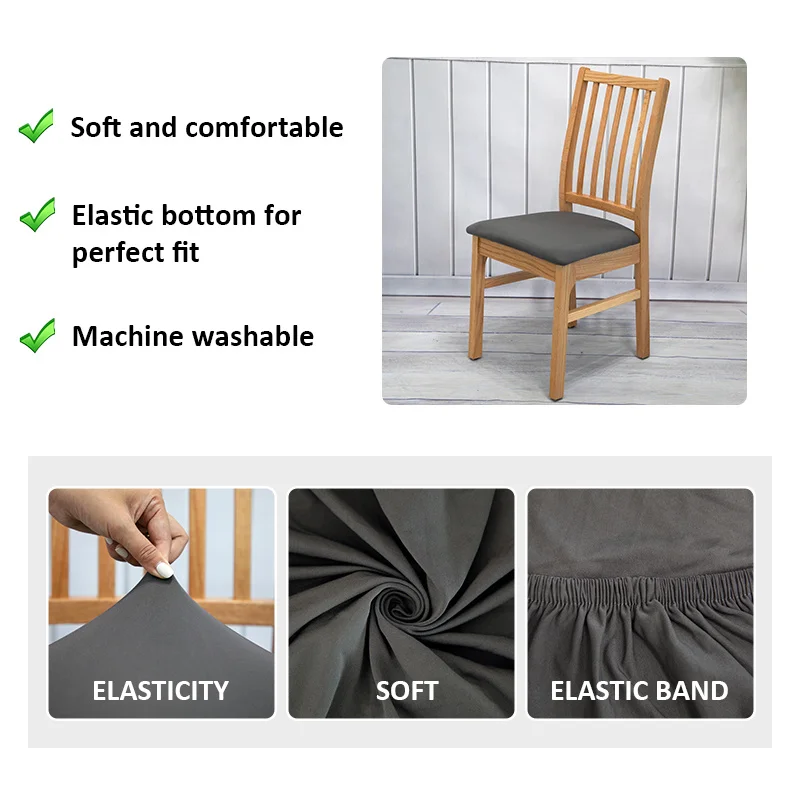 1pc Milk Durable And Stylish All-Season Chair Cushion Cover For Kitchen And Dining Chairs - Protects And Enhances Seat Comfort