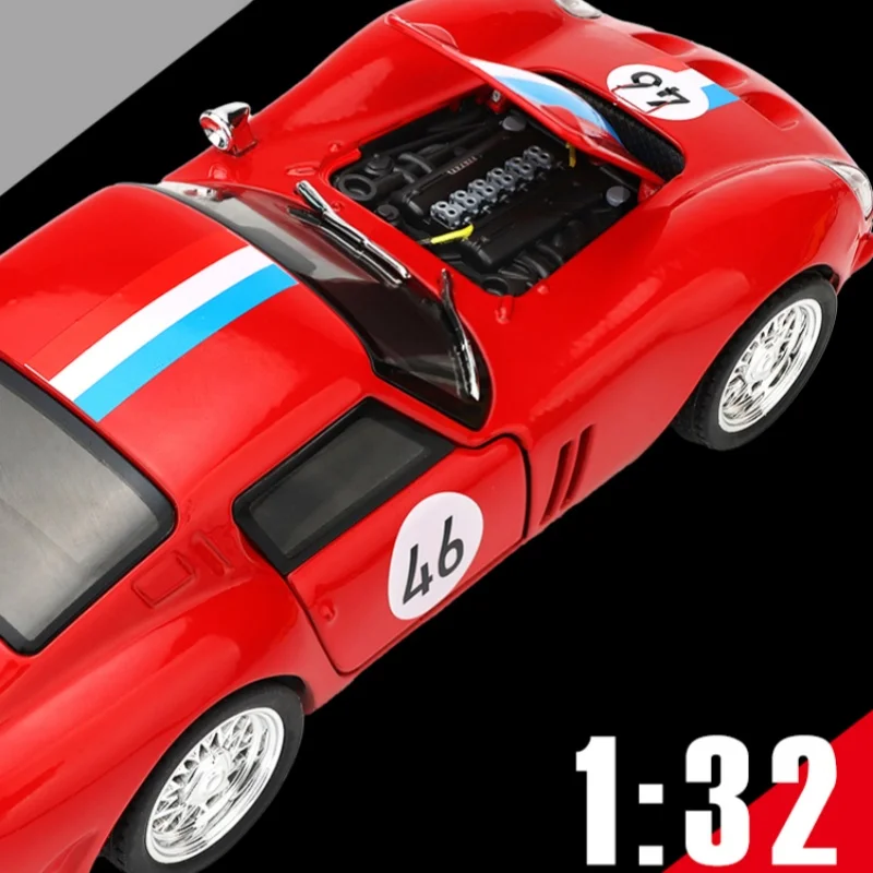 1:32 250 GTO Supercar سبيكة سيارة نموذج ضوء الصوت التراجع لعبة أطفال المقتنيات هدية عيد ميلاد