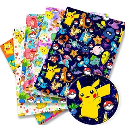 Pokemon Cartoon Fabric140*50cm Handmade Sewing Patchwork Quilting Baby Dress Home Sheet Printed Fabric Fabric Sewing Kids