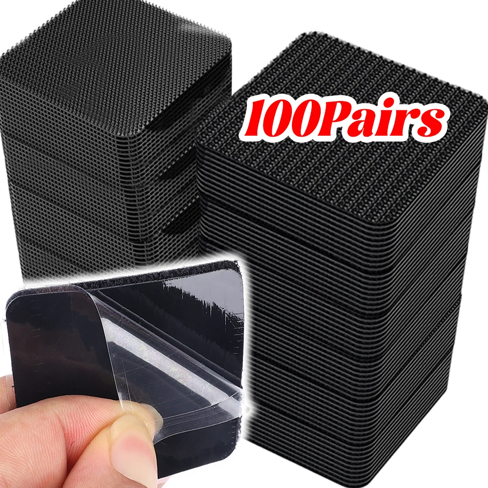 

Invisible Anti-Slip Car Floor Mat Adhesive Tape 5x5cm Reusable Cushion Fixation Pads for Dashboard Trunk Liners Home Carpets