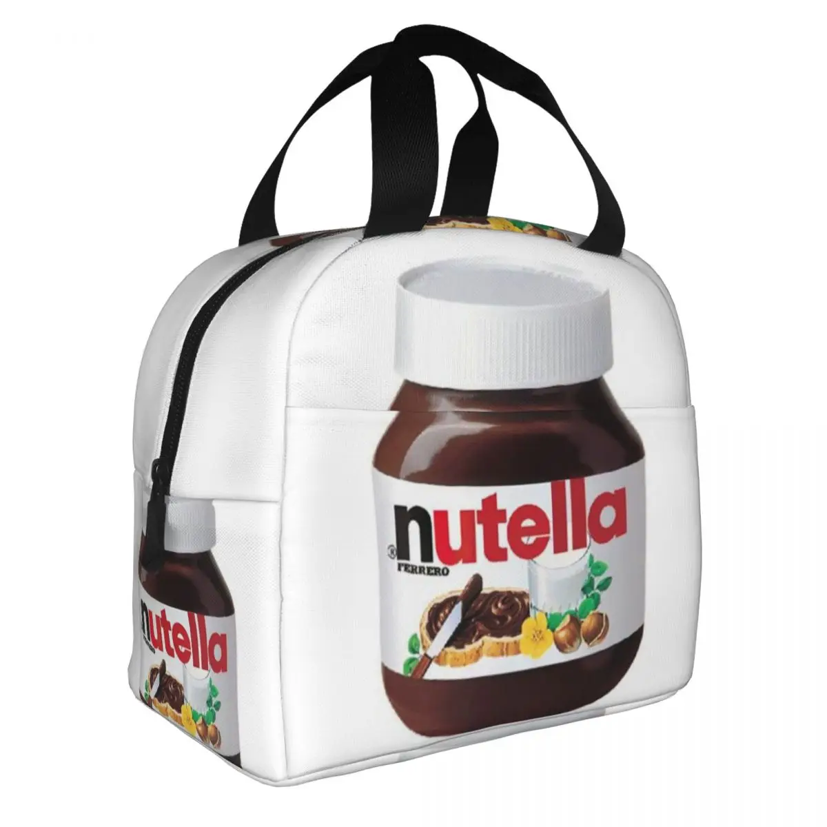 Custom Italy Nutellas Insulated Lunch Bag for School Office Portable Cooler Thermal Bento Box Women Children