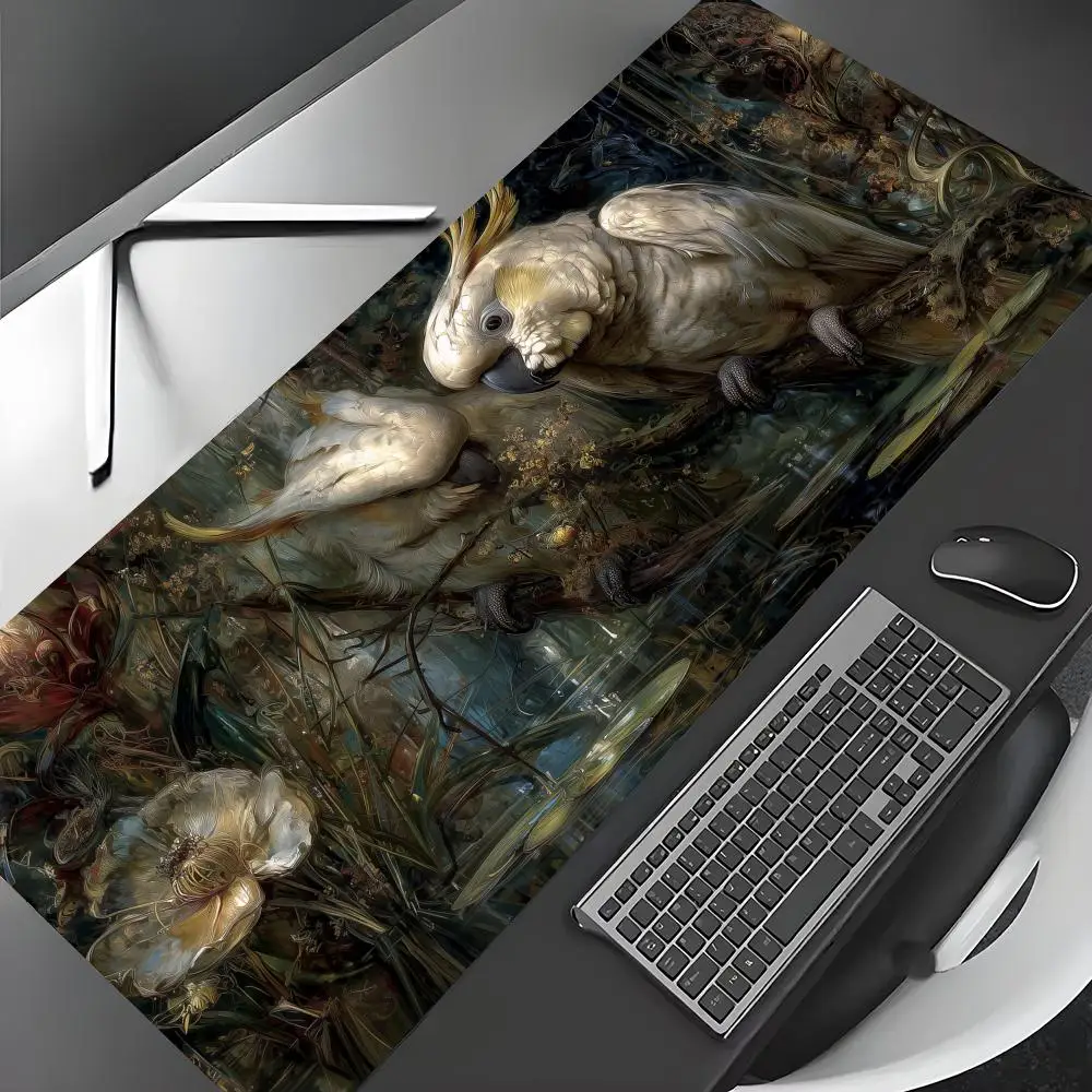 Abstract art parrot pattern Mouse Pad Large Computer Office Game Table Mats Rubber Anti-slip XXL mouse mat HDP Long Desk Pads