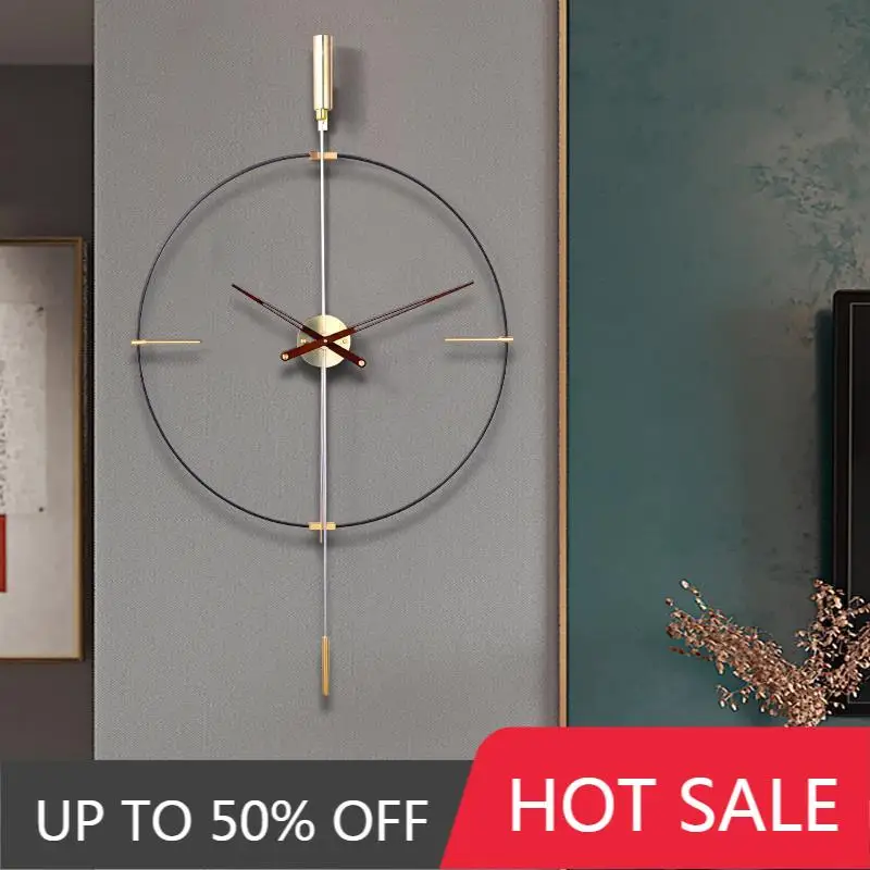 Art Metal Wall Clocks Silent Pendulum Design Luxury Clocks Wall Aesthetic Modern Clock Living Room Watches Home Decoration