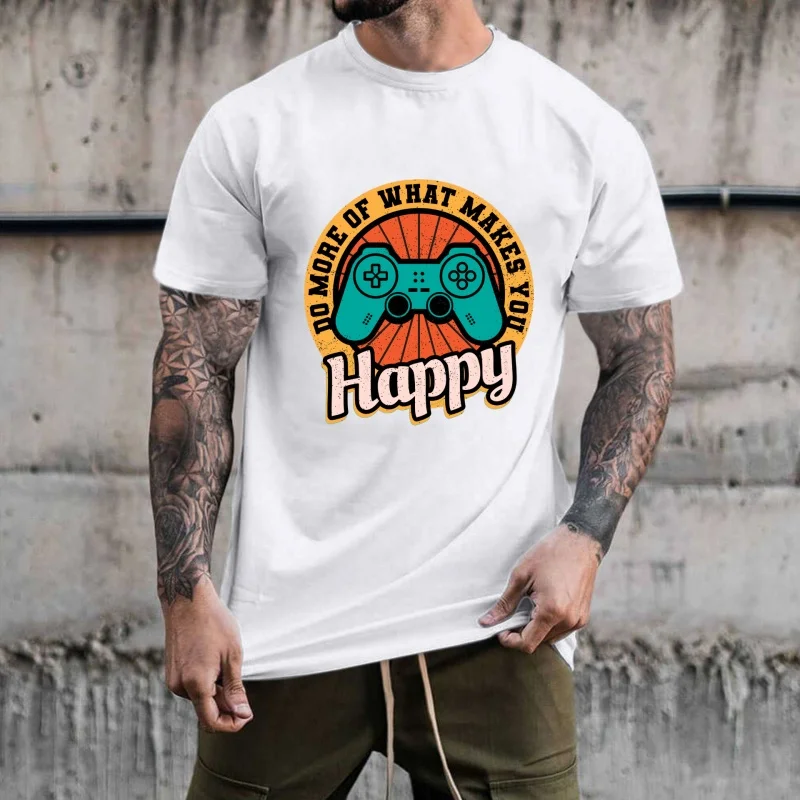 Retro Game Controller Heat Transfer White Ink Iron - on Patch, Stylish Letter Pattern, Suitable for T - shirts/Canvas Bags,