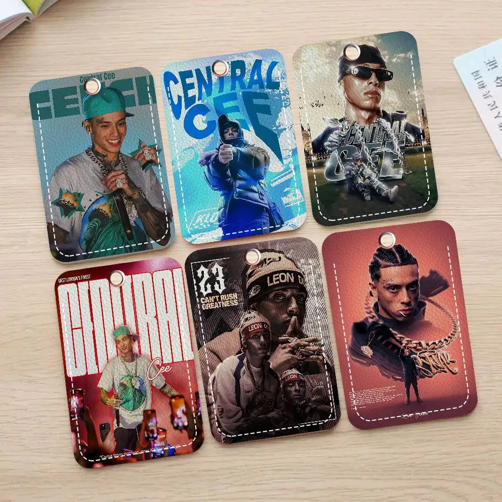 Hip hop rap C-Central Cee Singer Style PU Access Card Holder with Keychain - Executive Protection for Bank card,Subway, Bus