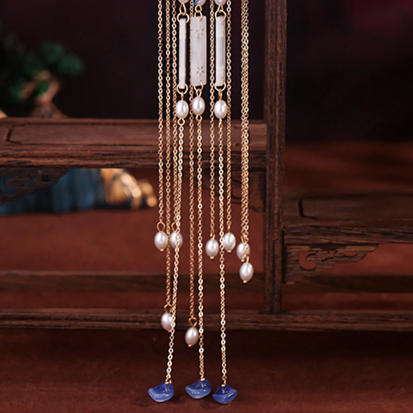 กิ๊บติดผมแก้วเคลือบวินเทจ แหวนผม พู่ดอกไม้ อุปกรณ์จัดแต่งทรงผม พร้อมแหวนผมสำหรับชุดปาร์ตี้ จับคู่เสื้อผ้า