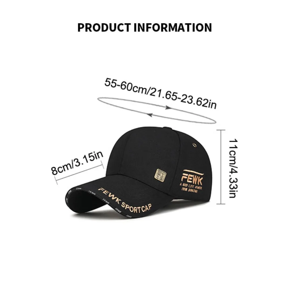 통기성 편지 자수 모자 빠른 건조 경량 남성용 양산 모자 자외선 차단 금속 모공 야구 모자 여름