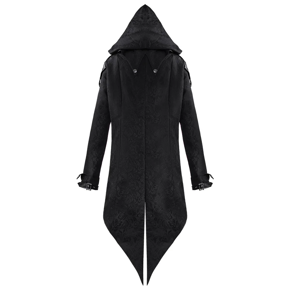 Assassin Cosplay Hooded Jacket 2 Color Medieval Streetwear Outfit Edward Assassins Creed Halloween Costume Men\'s Street Fashion