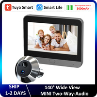 Smart Life Tuya 3MP Wide View 2.4G WiFi Door Eye Peephole Digital Viewer Battery 940nm Night Vision PIR FHD Camera Two Way Audio