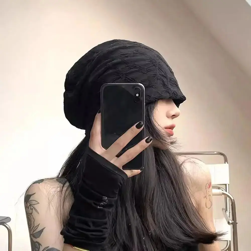 

Casual Slouchy Hat Beanie Hat Hair Care Nightcap Night Sleep Cap Headwear Solid Color Hijab Turban Cap Men Women
