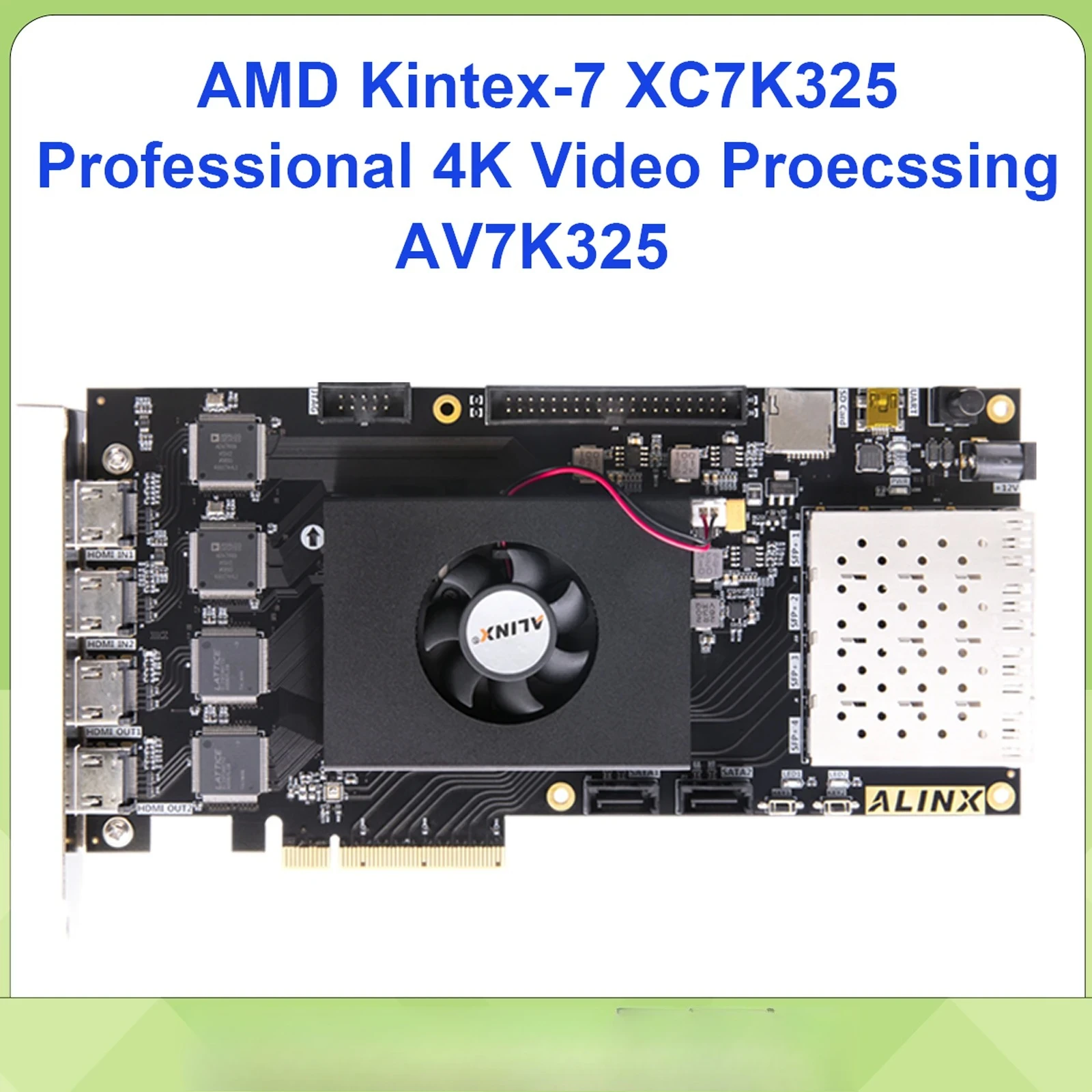 ALINX AV7K325 FPGA Development Board XC7K325T SFP HDMI PCIe 2.0 Video Processing for AI Vision Application