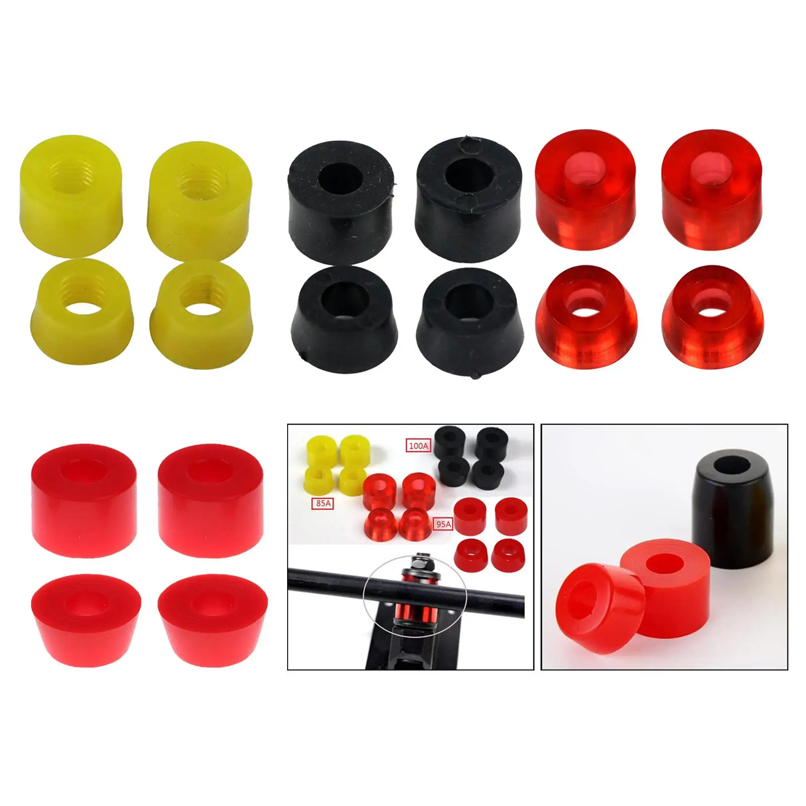 High Elastic PU Longboard Replacement Bushings Damping Pad Gasket Shock Pad