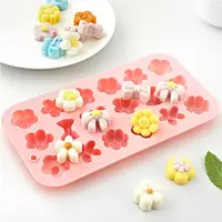 Juego de 4 Moldes de Silicona con Mini Flores