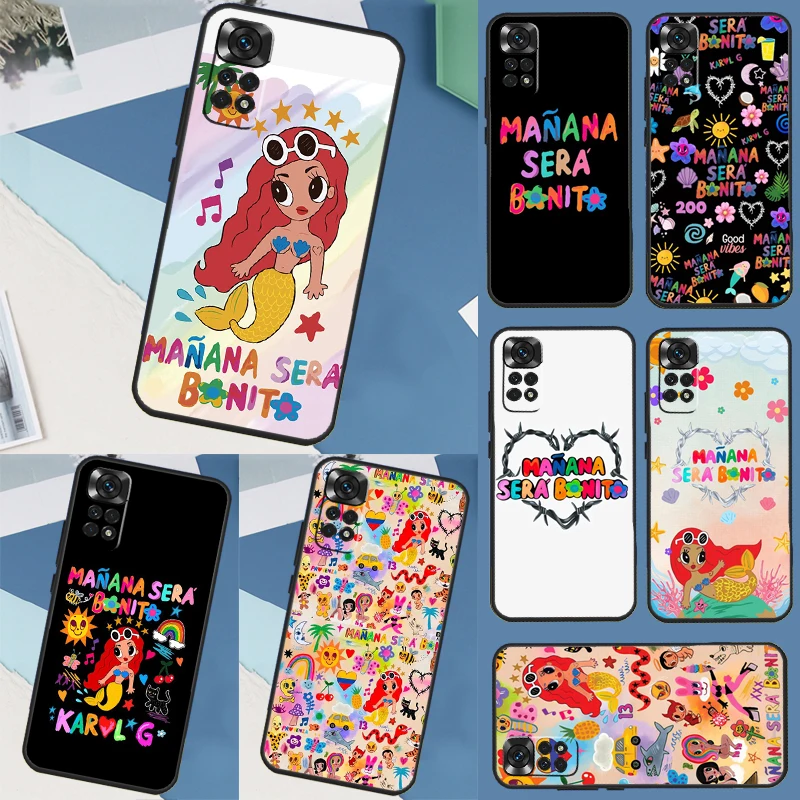 karolg Manana Sera Bonito Case For Xiaomi Redmi Note 11 8 9 10 Pro 12 Turbo 8T 9S 10S 11S 12S Redmi 12C 10C 9C Cover