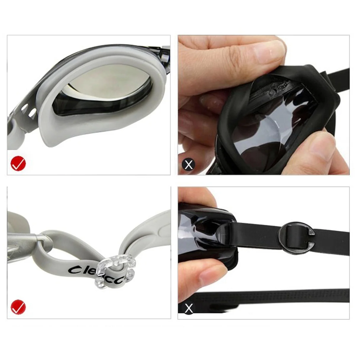 Non Fogging Protection Swim Glasses Adult Swimming Goggles Non Fogging Swimming Goggles Blue Adjustable Strap Myopia Waterproof