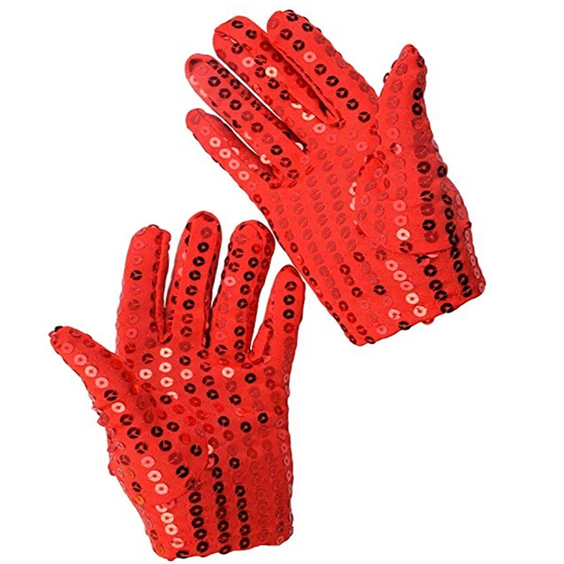 Punk Fashion Sexy Shining Sequins Gloves Gothic Party Club Handwear Dancing Disco Costume Dance Performance Gloves