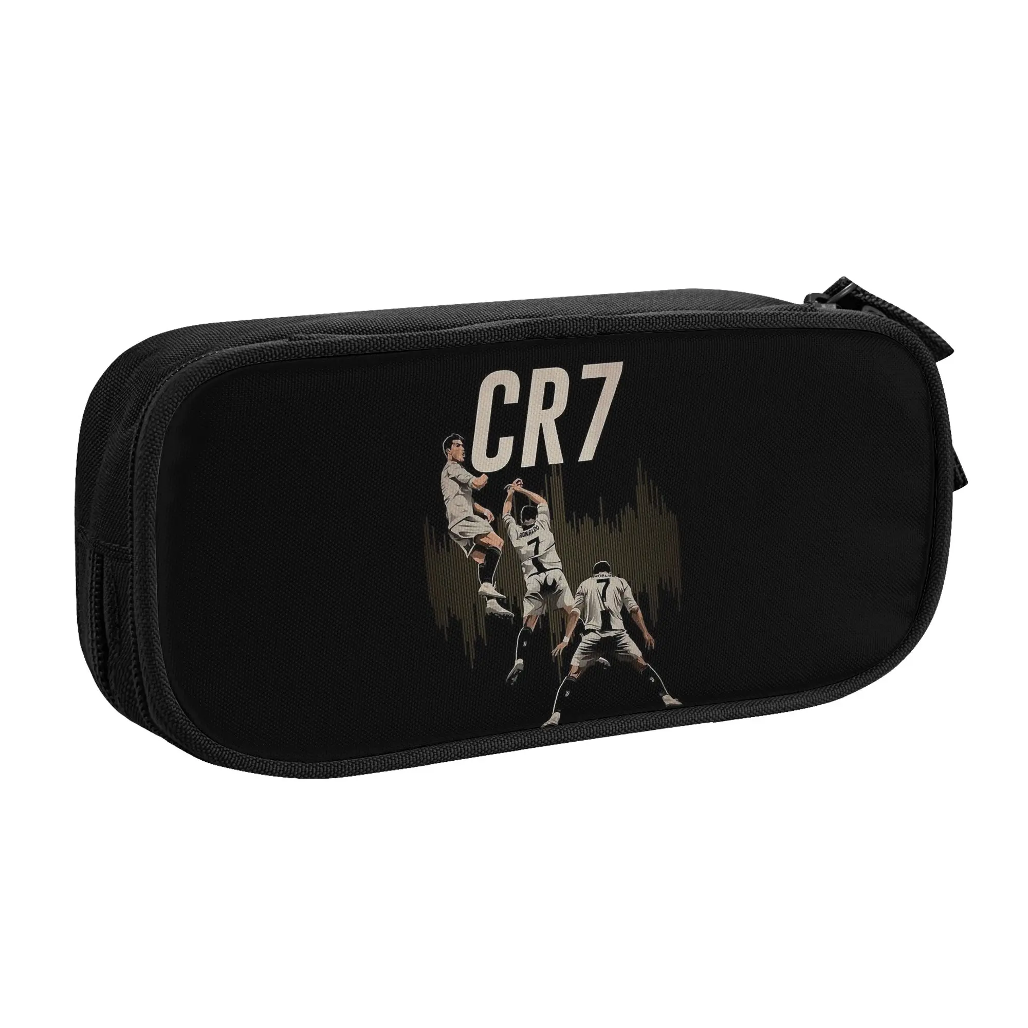 Fashion CR7 Football Ronaldo Pencil Case Pencil Box Pen for Student Big Capacity Pencil Bags School Supplies Cosmetic Stationery