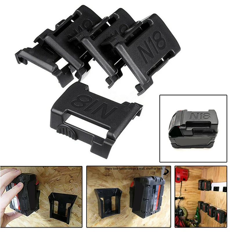 Battery Holder for Milwaukee 18V M 18 Battery 48-11-1850 Dock Holder Mount Dock Cover battery suspension place