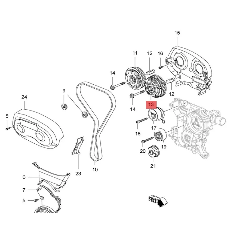 

55567048 Engine Timing Exhaust Camshaft Sprocket Gear For Chevrolet Aveo 2009 2010 2011 Cruze 2011-2015