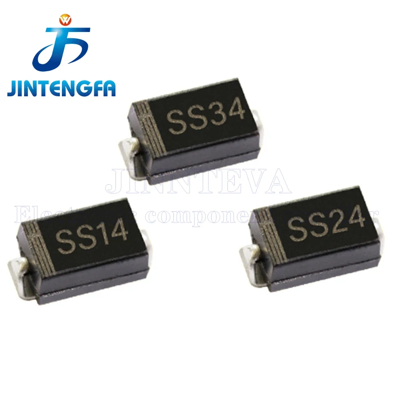 2000PCS SS14 SS24 SS34 SS16 SS26 SS36 SS110 SS210 SS310 SS54 SS56 SS510 1A 40V SMA DO-214AC SMD Schottky Dioden – Detail 4
