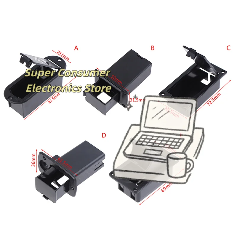9V Battery Box for Active Bass Guitar Pickups Replacement Cover with Screws Easy Install Compartment