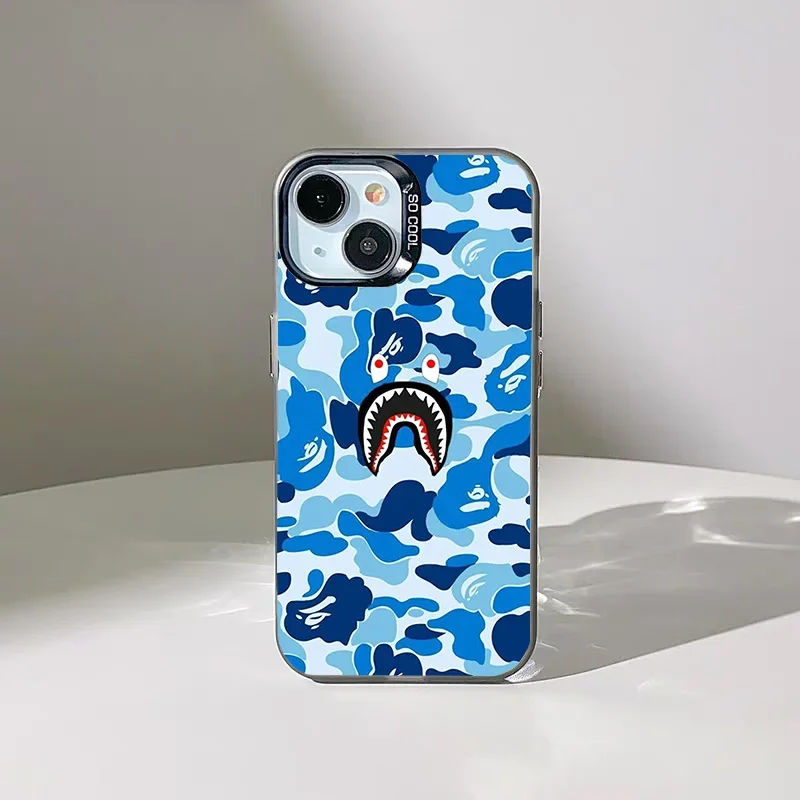 Shark Pattern Cool Fashion For iPhone Case 16 15 14 13 12 11 Pro XR XS Max 7 8 Plus Soft Shockproof Phone Y2K Cover