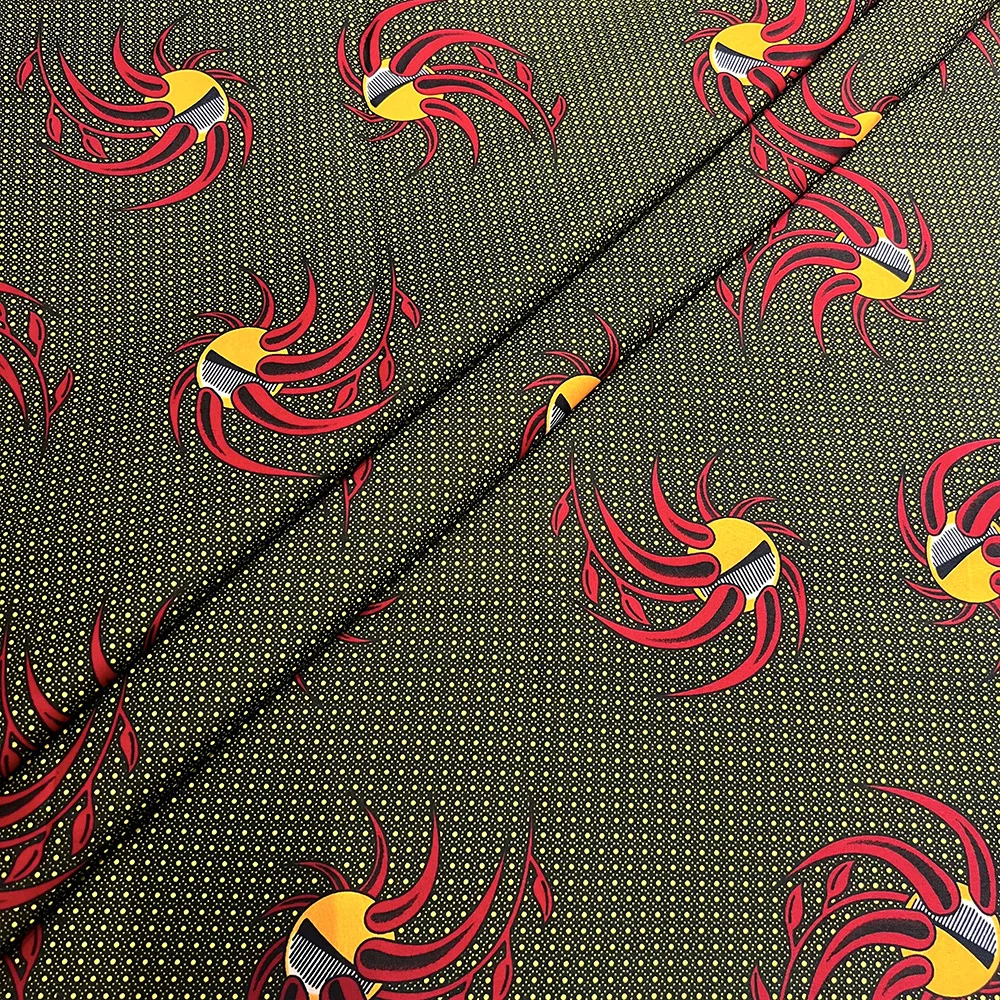 6ヤードのアンカラワックス生地、2025年高品質アフリカワックスプリント生地、アフリカ産本物のワックス保証